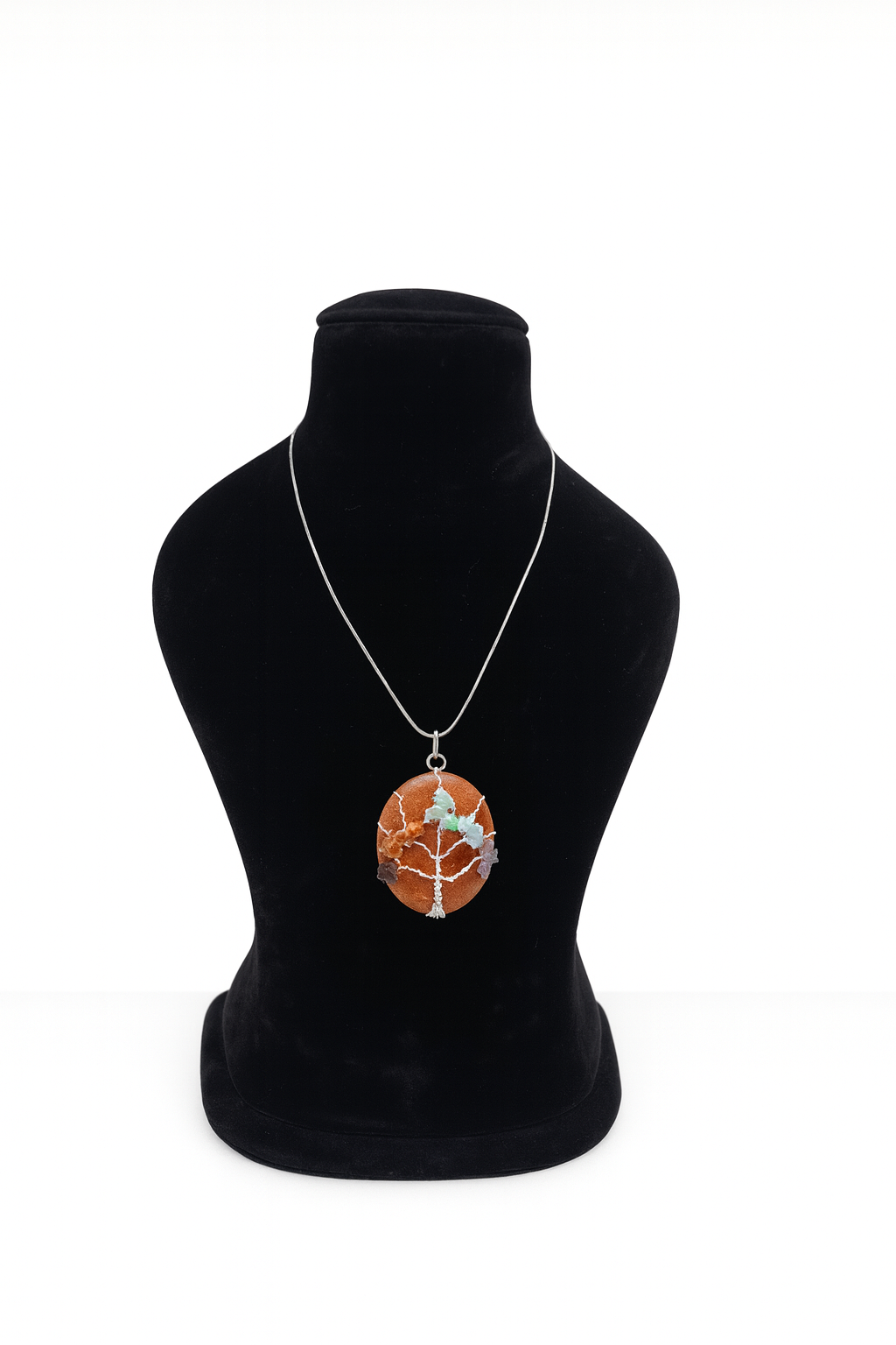 7 Chakra Sunstone Pendant – Crystal of Joy, Balance & Vital Energy