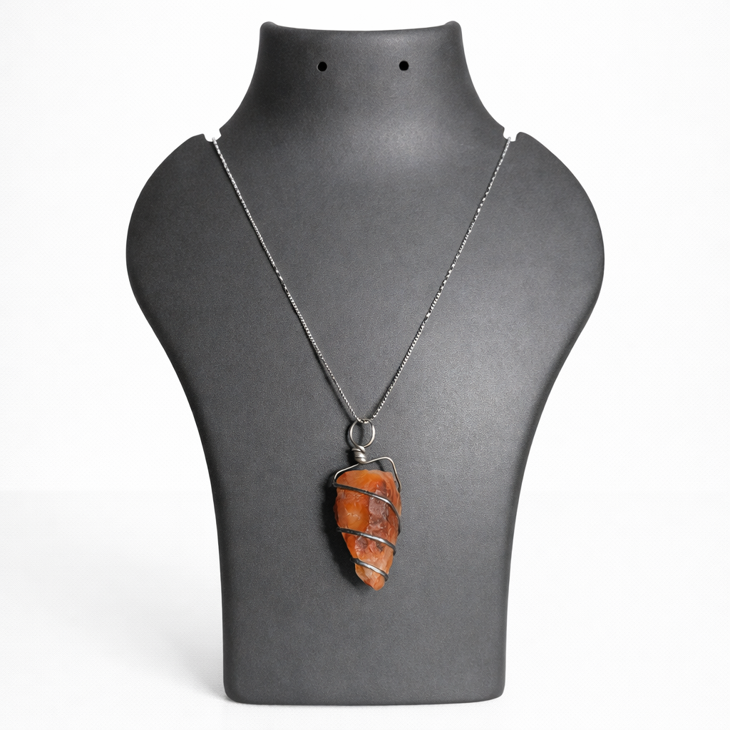 Red Jasper Raw Pendant – Crystal of Strength, Grounding & Emotional Stability