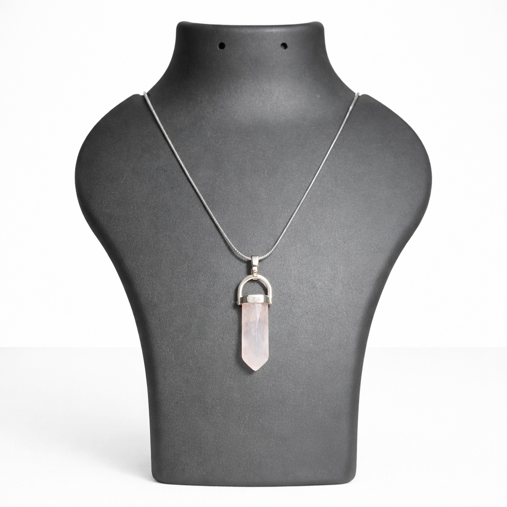 Clear Quartz Pencil Pendant – Master Healer Crystal for Clarity, Energy & Amplification