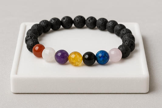 Seven Chakra Lava Stone Bracelet – Ground Your Energy, Align Your Chakras