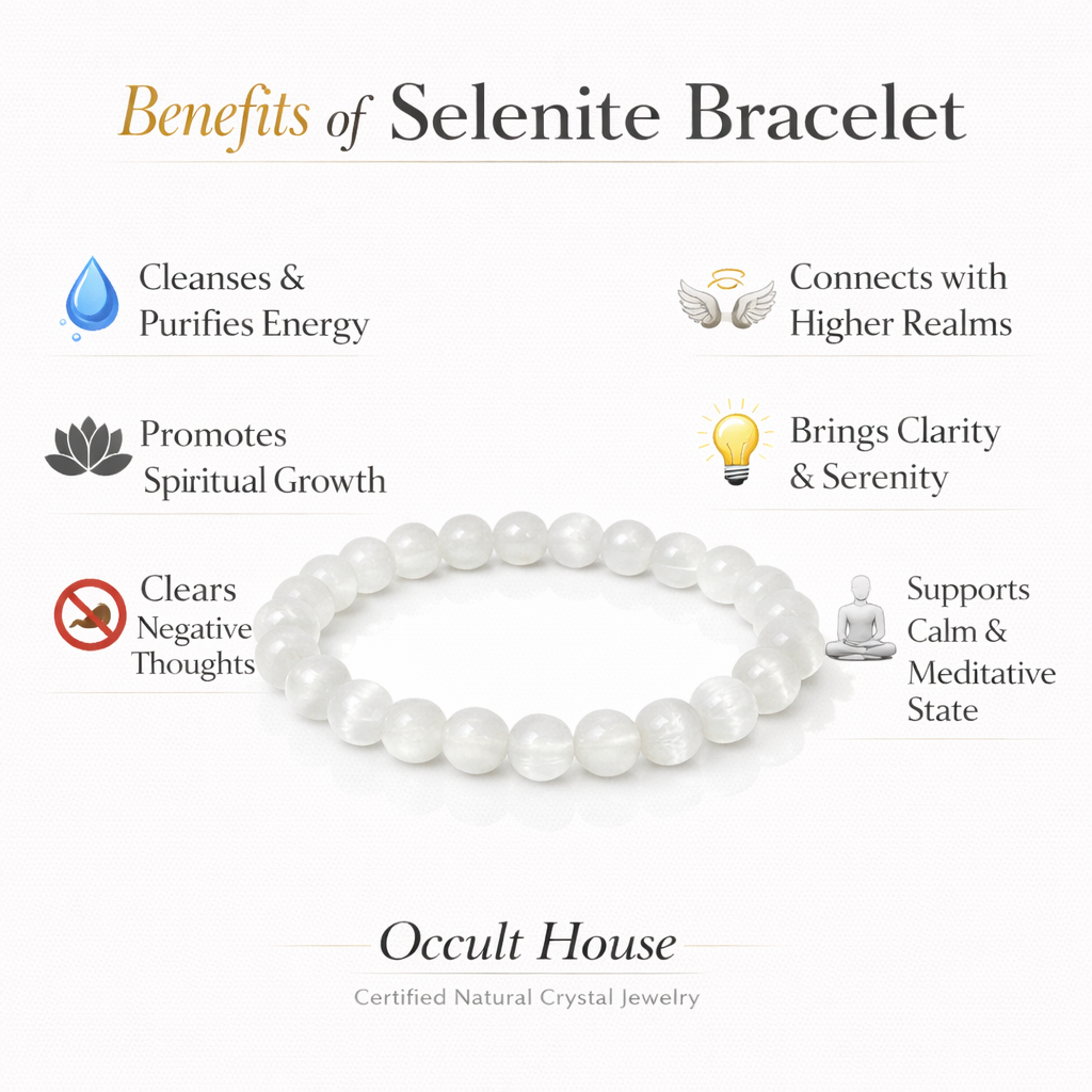Selenite Bracelet – Aura Cleanser & Energy Shield