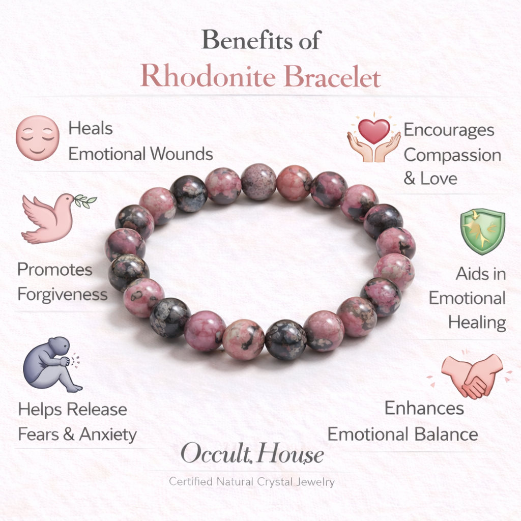 Rhodonite Heart Healing Bracelet