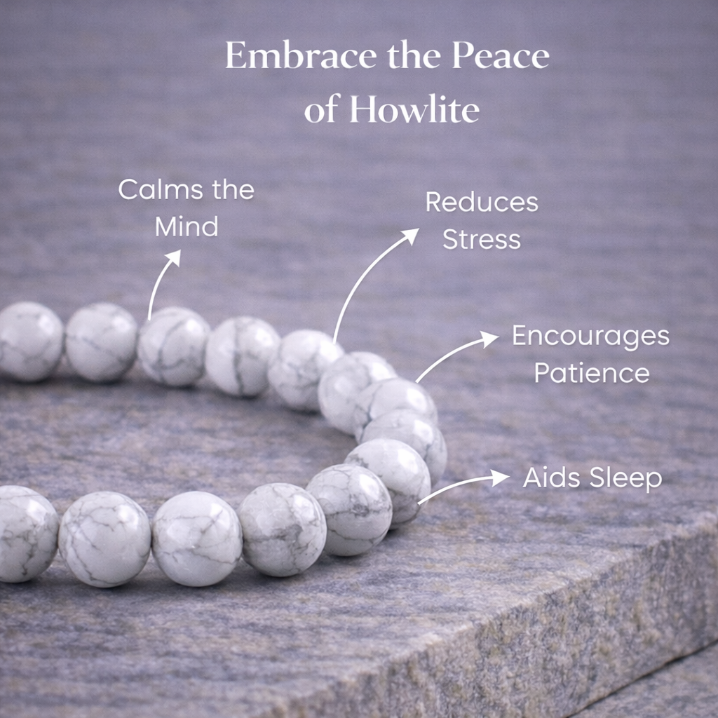 Mind Stone – Howlite Anxiety Relief Bracelet