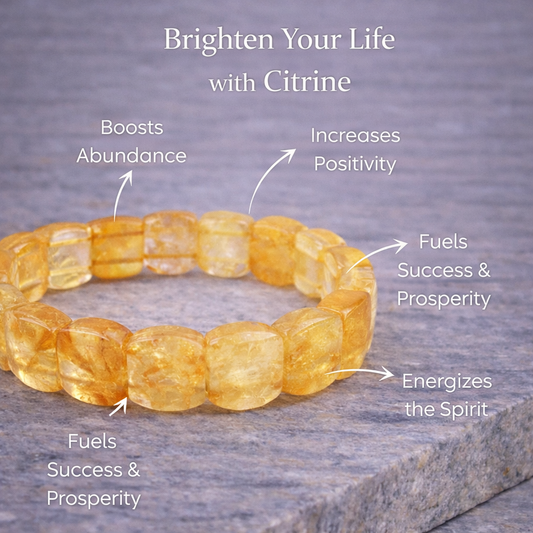 Citrine Slab Cut Bracelet