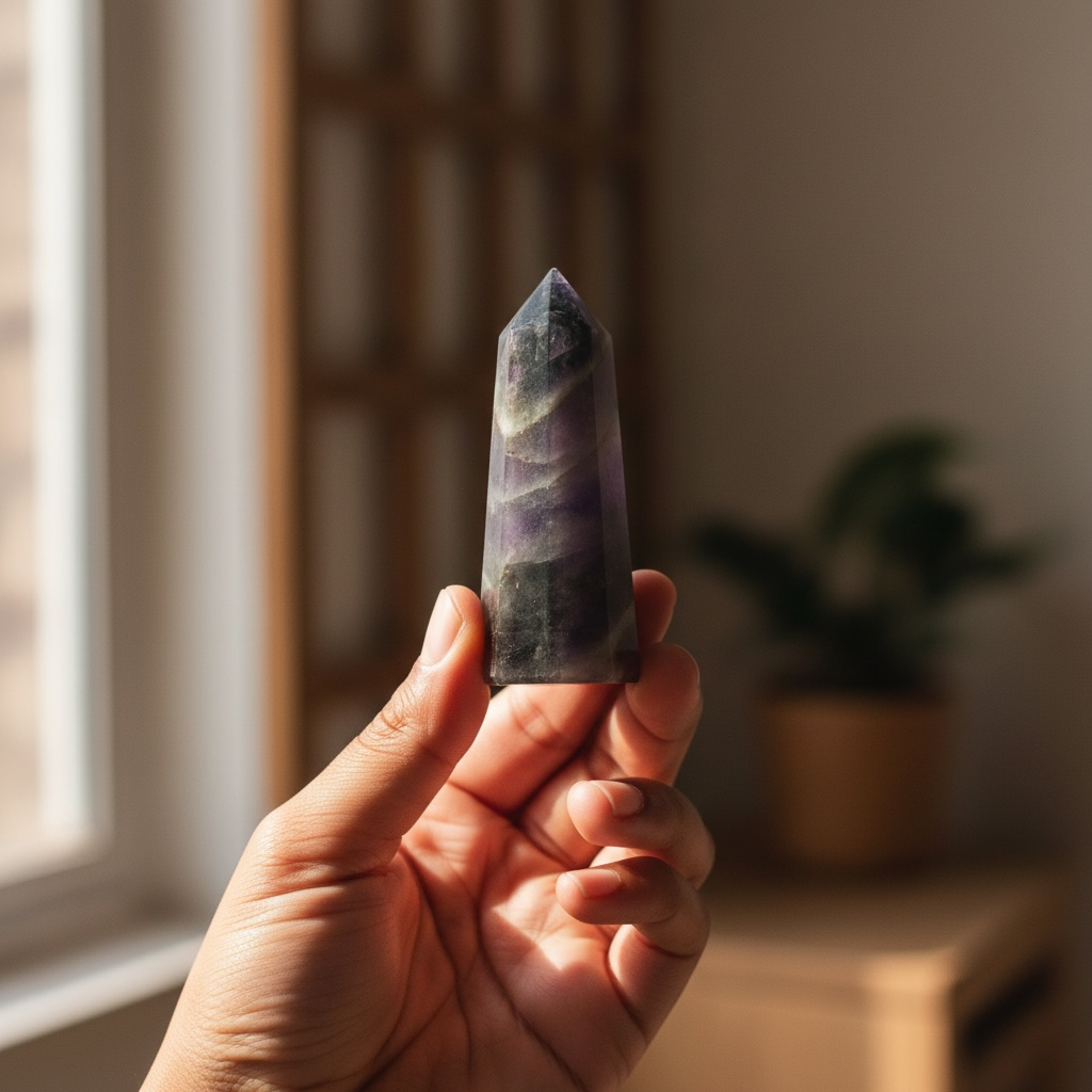 Amethyst Pencil Tower – Crystal of Peace, Intuition & Spiritual Awakening