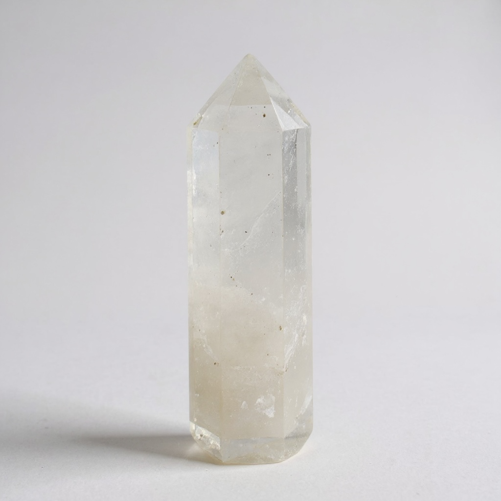 Clear Quartz (Sphatik) Pencil Tower – Master Healer Crystal for Clarity, Energy & Amplification