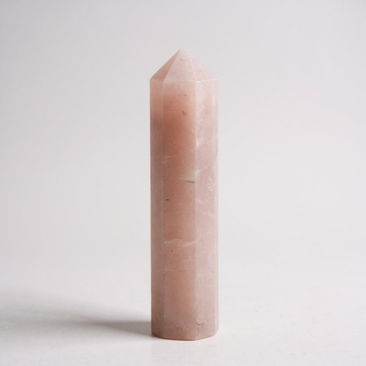 Rose Quartz Pencil Tower – Crystal of Love, Peace & Emotional Healing