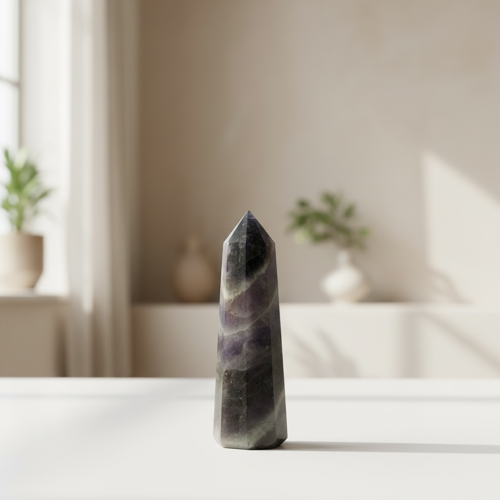Amethyst Pencil Tower – Crystal of Peace, Intuition & Spiritual Awakening