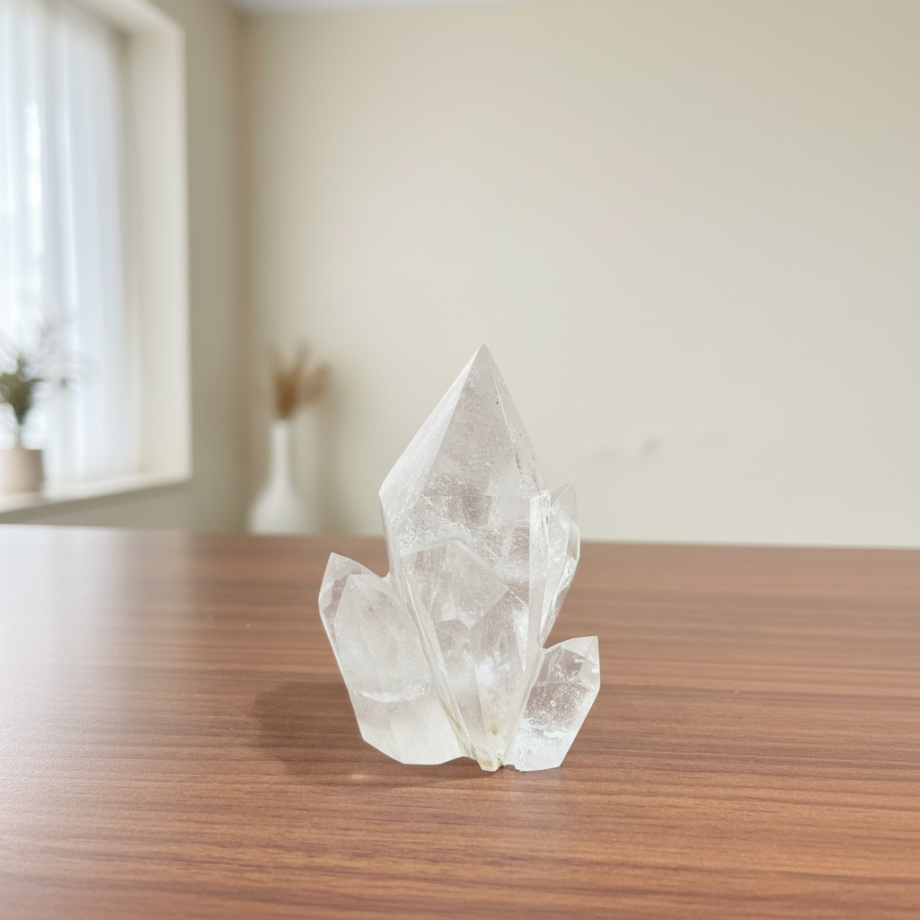Clear Quartz (Sphatik) Family Cluster – Master Healer Crystal for Clarity, Cleansing & Energy Amplification