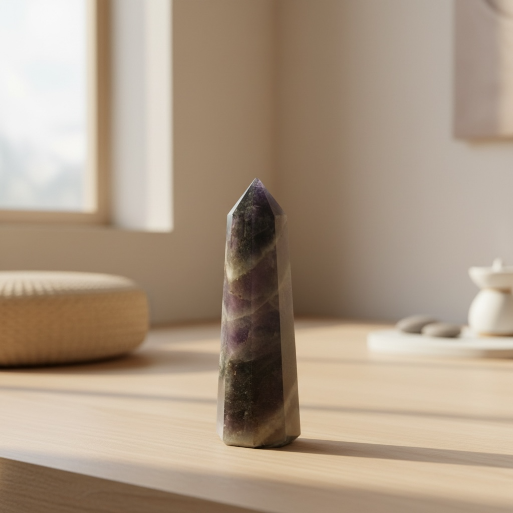 Amethyst Pencil Tower – Crystal of Peace, Intuition & Spiritual Awakening