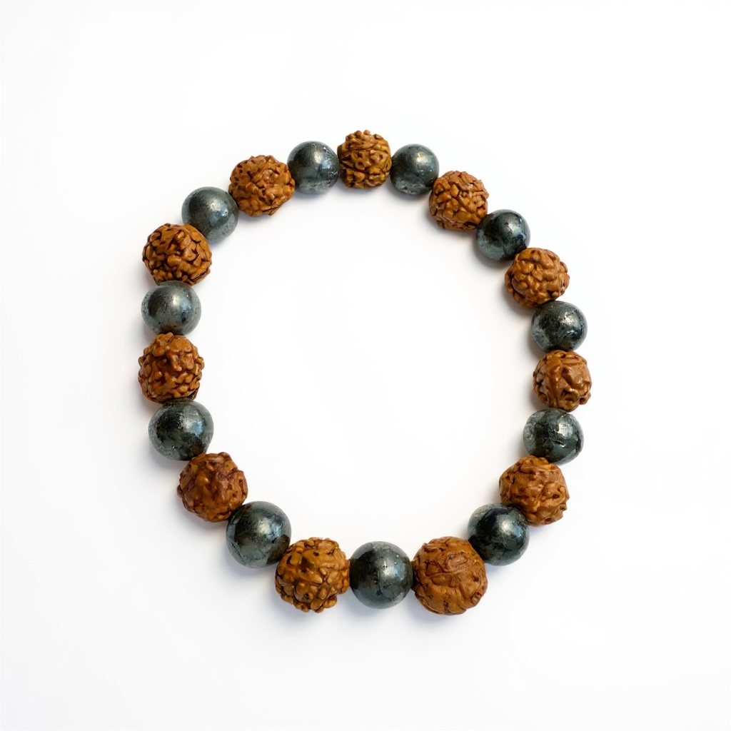 Pyrite & Rudraksh Bracelet