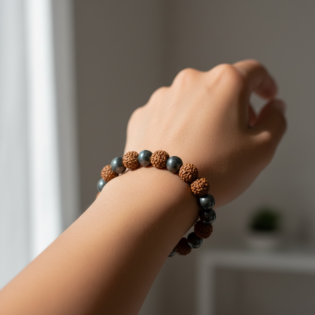 Pyrite & Rudraksh Bracelet