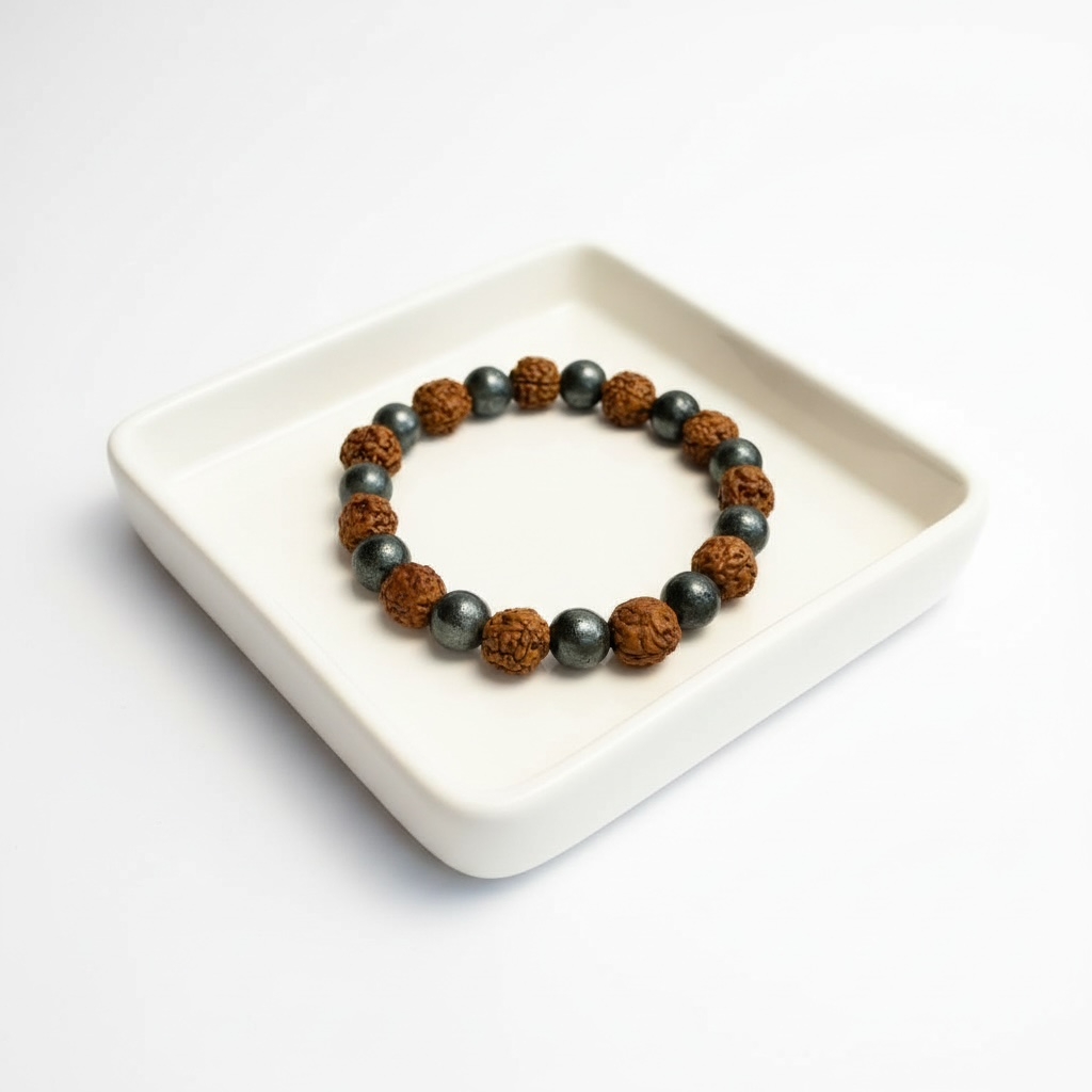 Pyrite & Rudraksh Bracelet