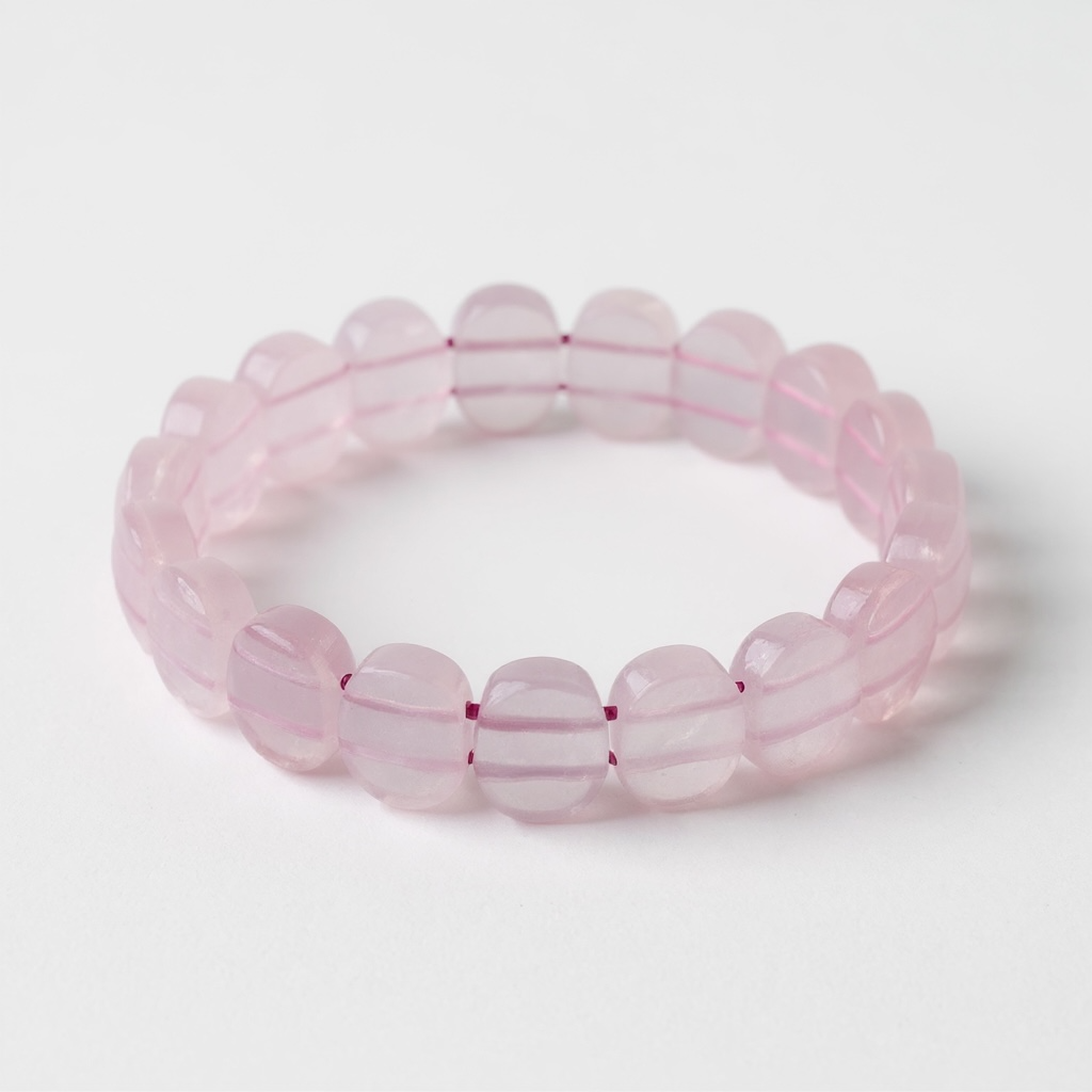 Rose Quartz Slab Cut Bracelet – Love, Emotional Healing & Self-Care
