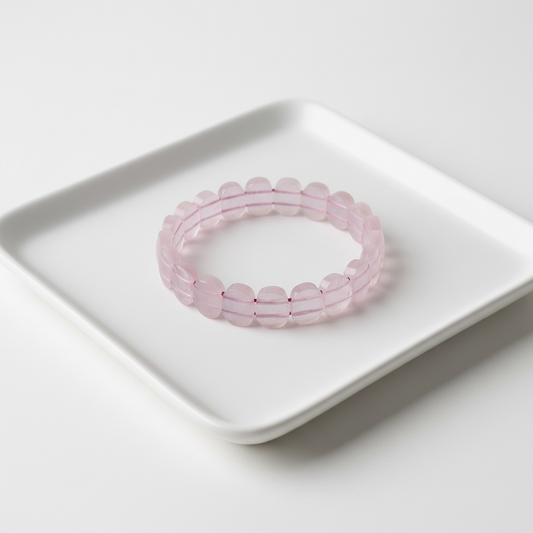 Rose Quartz Slab Cut Bracelet – Love, Emotional Healing & Self-Care