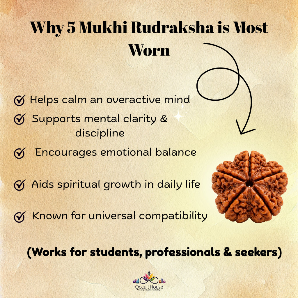 5 Mukhi Rudraksha – Bead of Peace, Clarity & Spiritual Protection