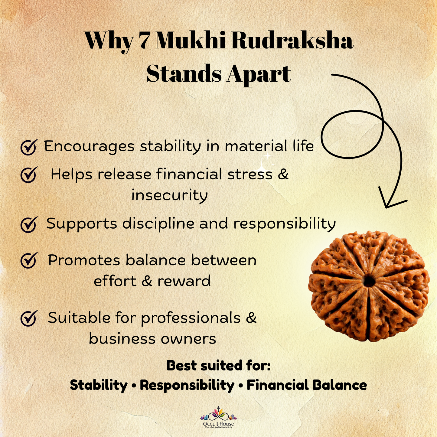 7 Mukhi Rudraksha – Bead of Wealth, Prosperity & Emotional Healing