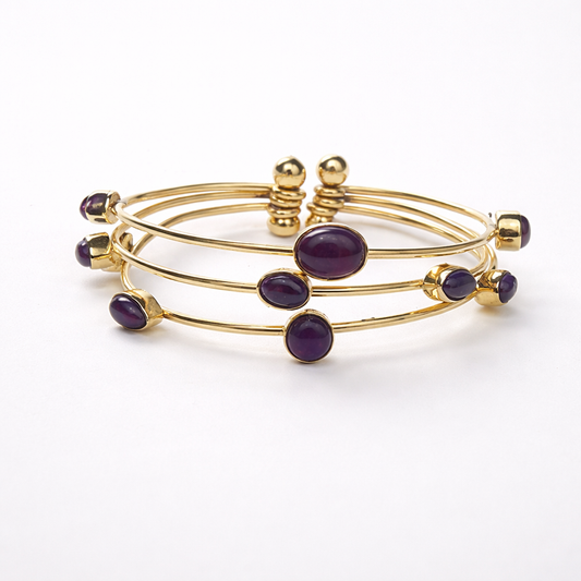 Amethyst Adjustable Cuff Bracelet