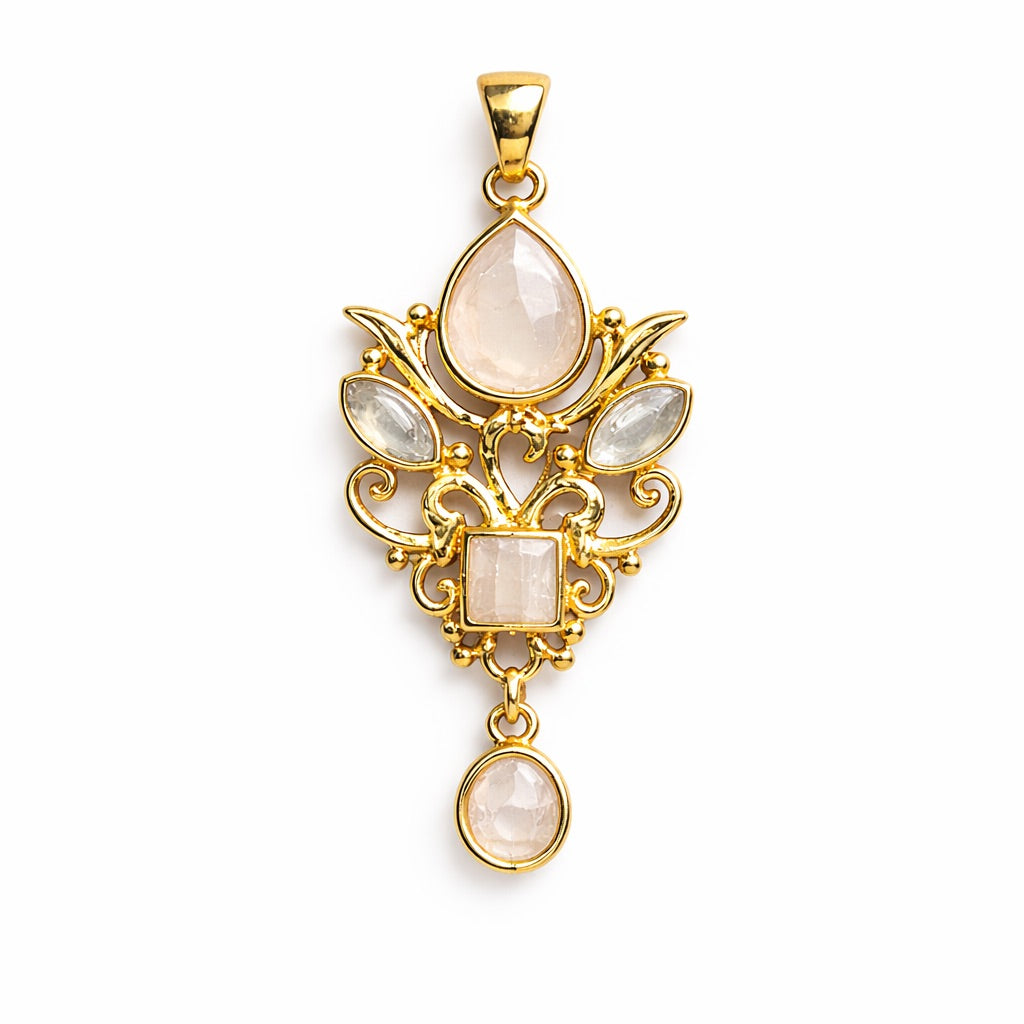 Rose Quartz Designer Pendant – Stone of Love, Healing & Emotional Harmony