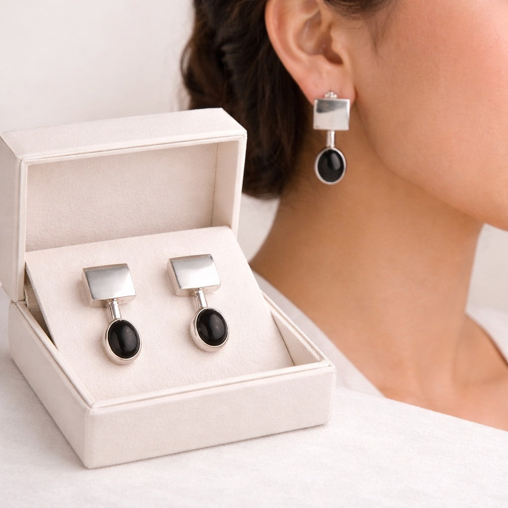 Black Tourmaline Earrings