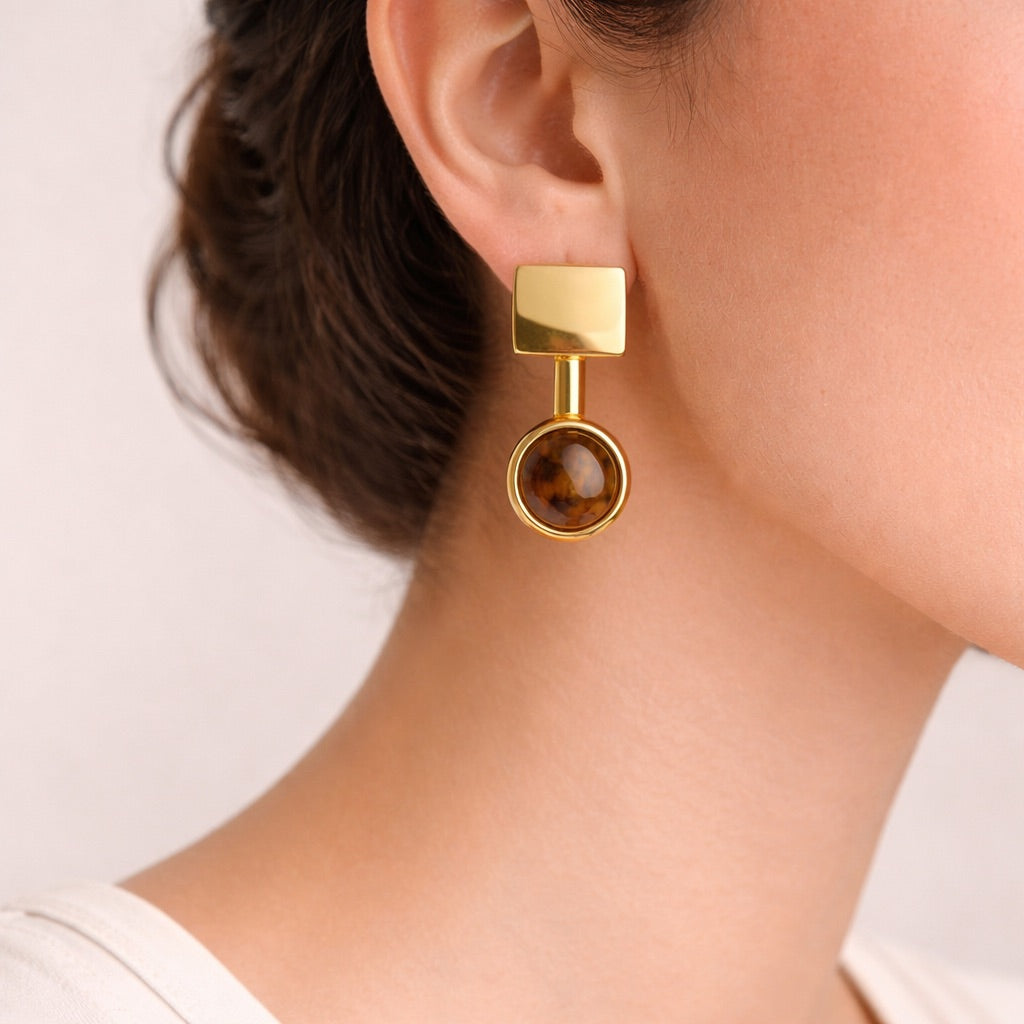 Tiger Eye Earrings – Stone of Confidence, Protection & Inner Strength