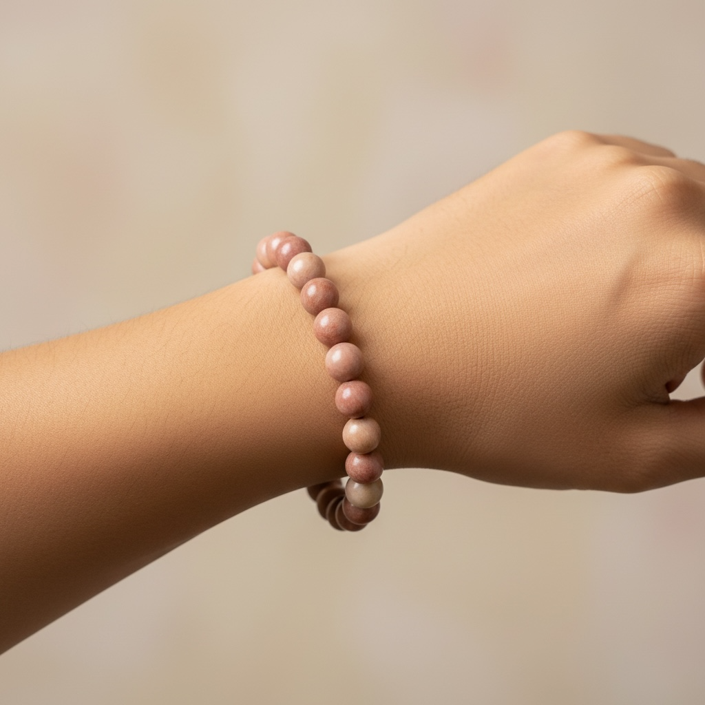 Pink Rhodonite Bracelet – Emotional Healing, Self-Love & Inner Balance