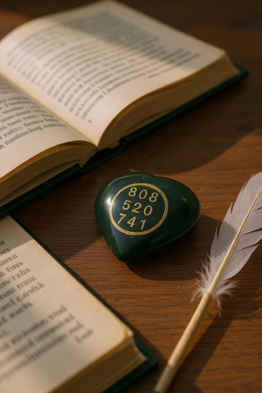 Green Aventurine Zibu Symbol Stone – Healing, Abundance & Heart Energy