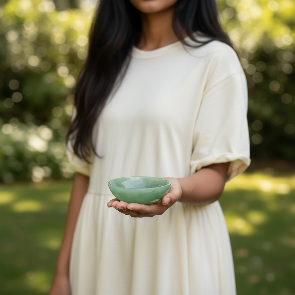 Green Aventurine Bowl – Prosperity, Growth & Good Luck