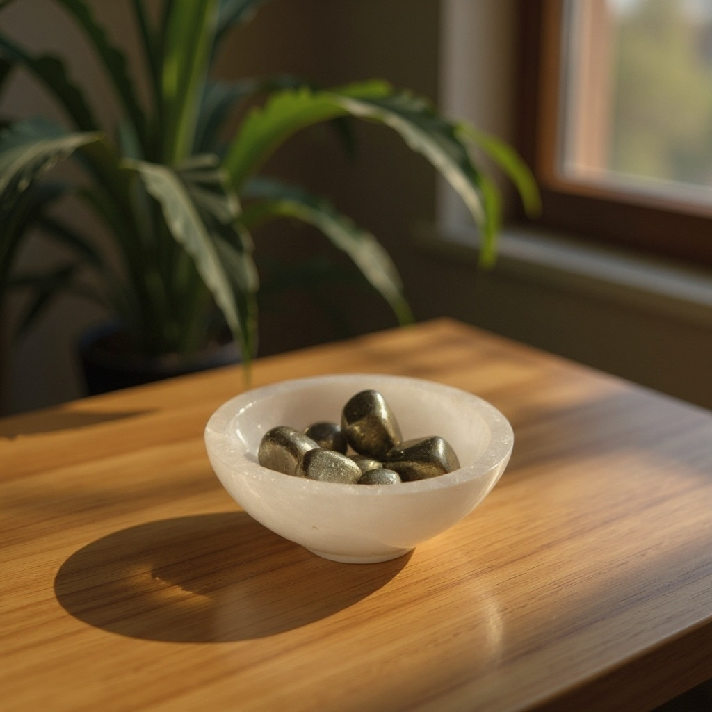 Pyrite Tumble Stone – Wealth, Power & Protection Crystal