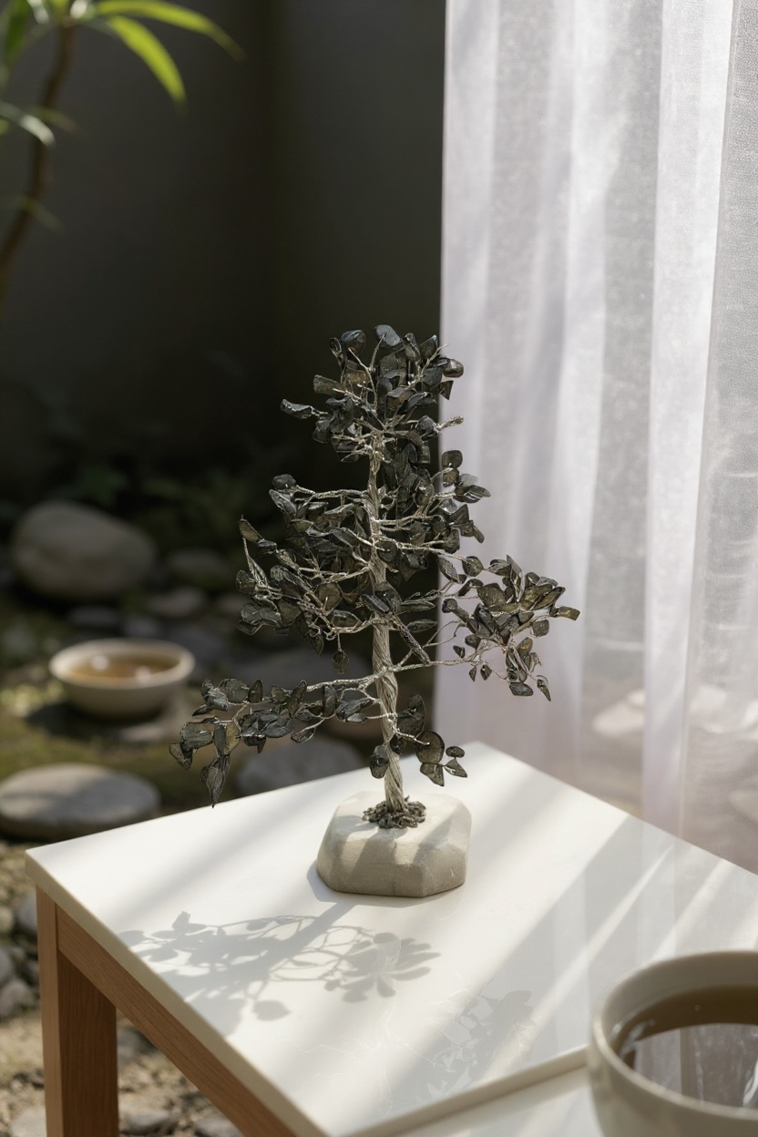 Black Tourmaline Crystal Tree – Protection, Grounding & Energy Shield