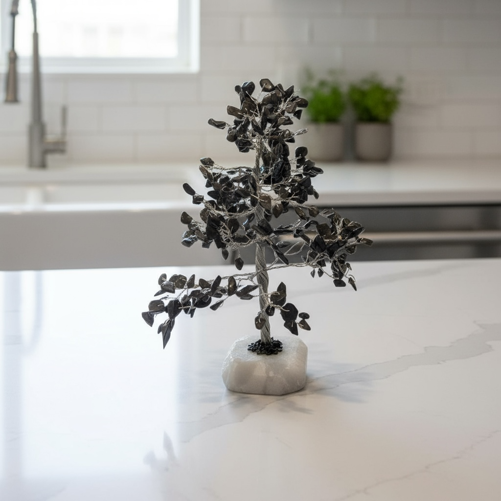 Black Tourmaline Crystal Tree – Protection, Grounding & Energy Shield