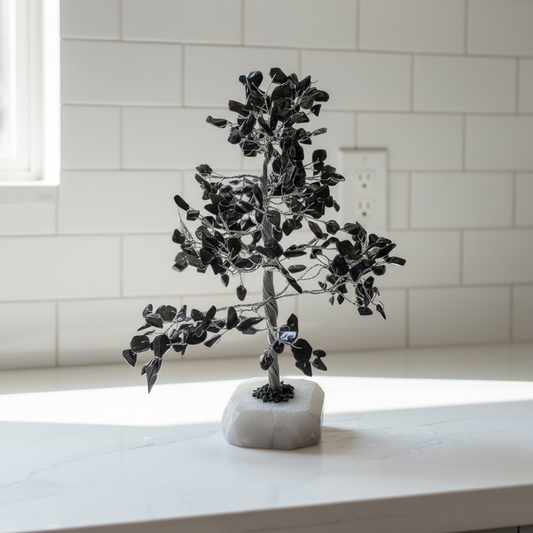 Black Tourmaline Crystal Tree – Protection, Grounding & Energy Shield