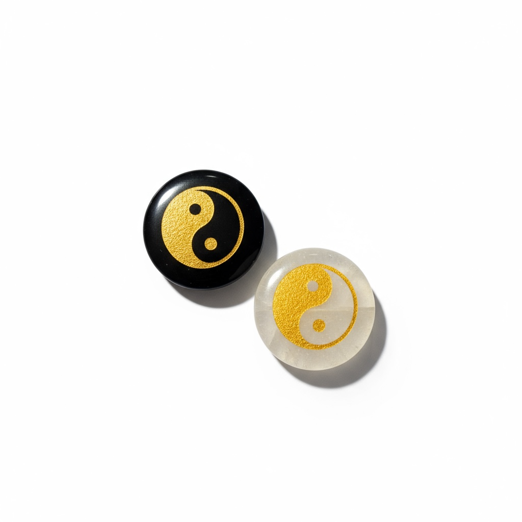 Ying Yang Zibu Symbol Stones – Balance, Duality & Universal Harmony