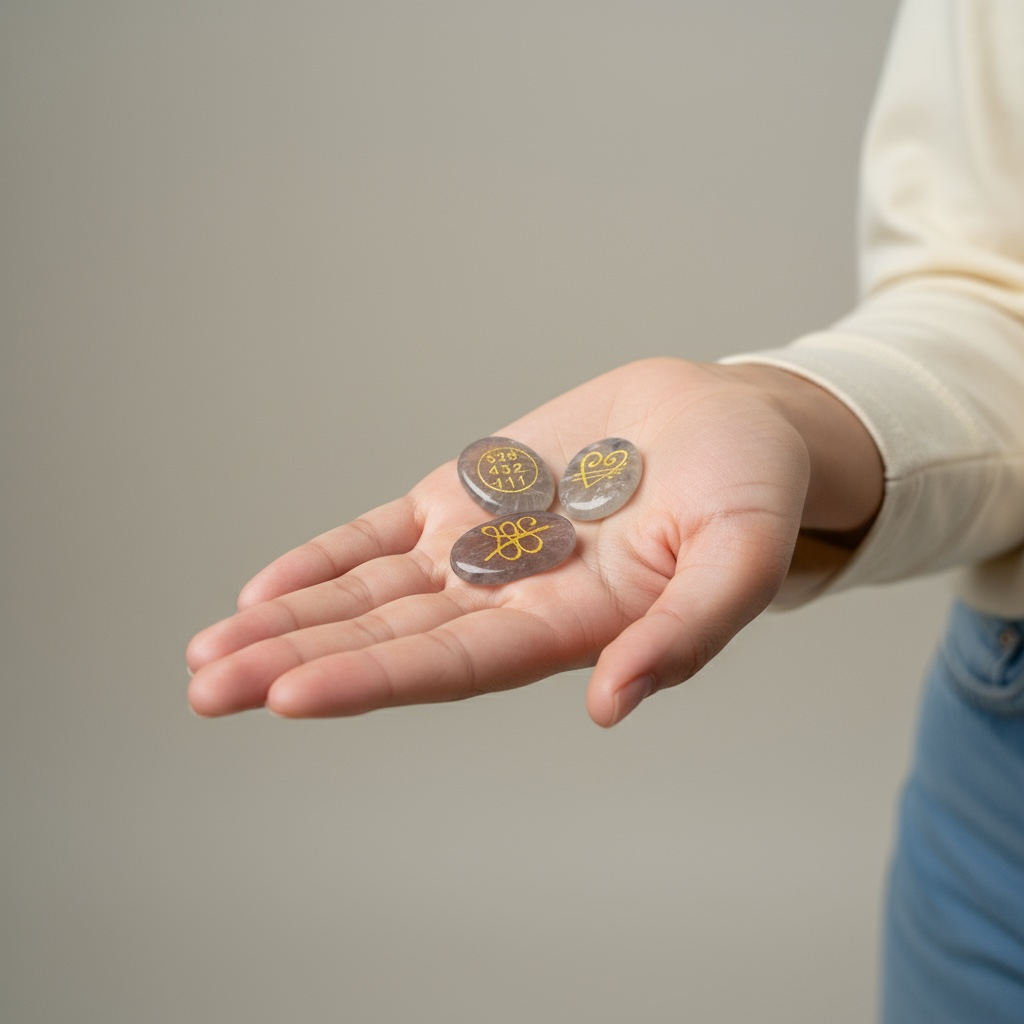 Rose Quartz Zibu Symbol Stone Set – Love, Healing & Emotional Harmony