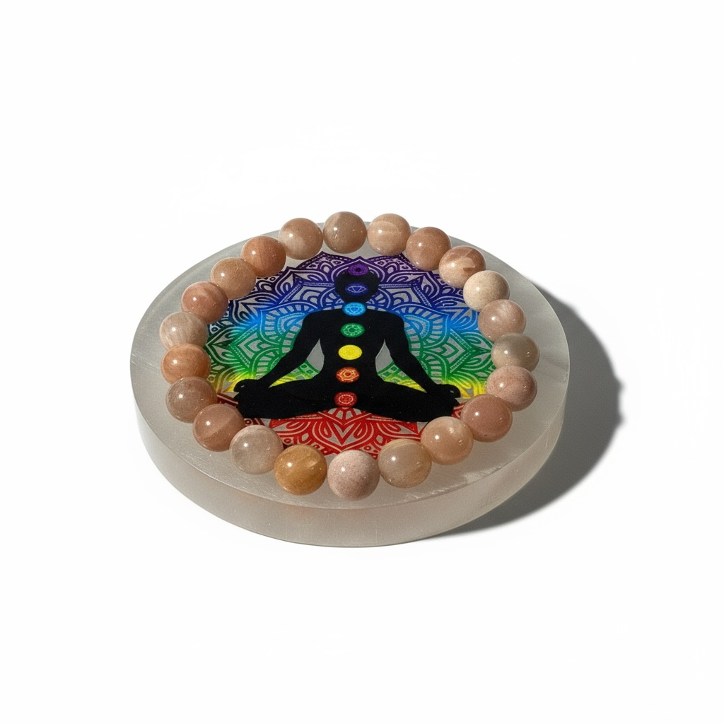 Peach Moonstone Energy Bracelet