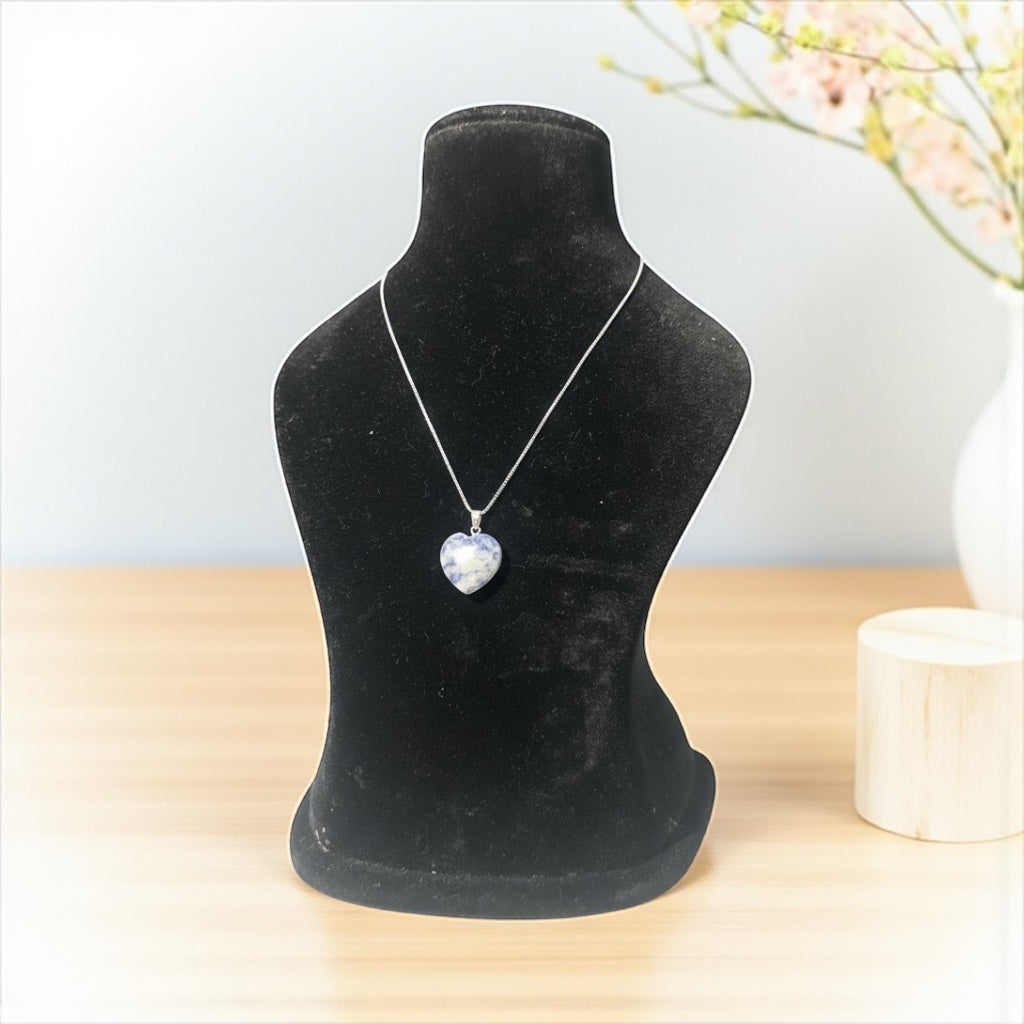 Sodalite Heart Shaped Pendant