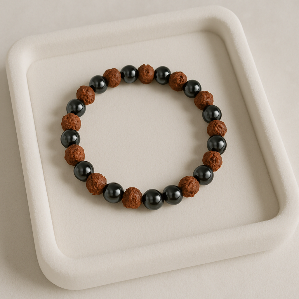 Hematite & Rudraksha Energy Armor Bracelet