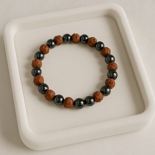 Hematite & Rudraksha Energy Armor Bracelet