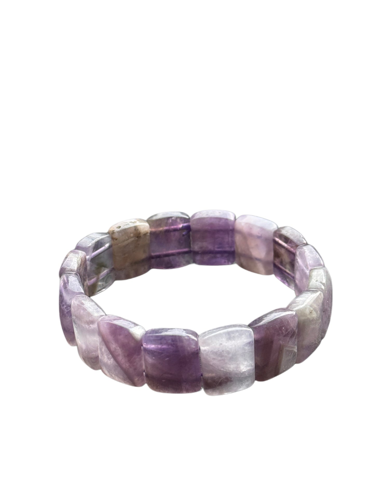 Amethyst Faceted Slab Cut Bracelet