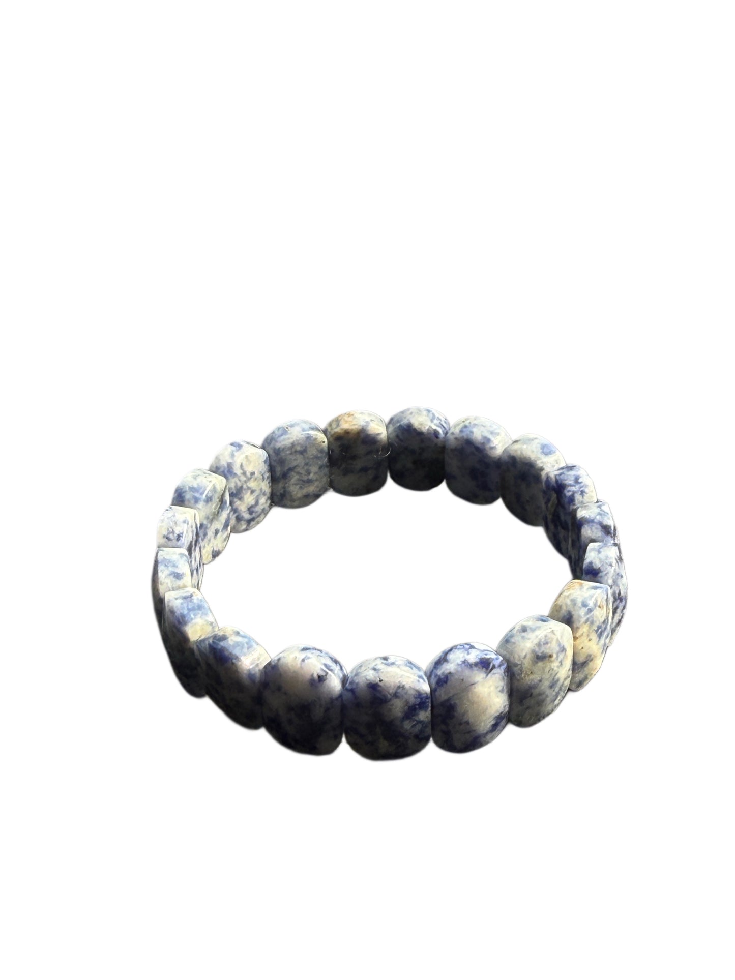 Sodalite Slab Cut Bead Bracelet