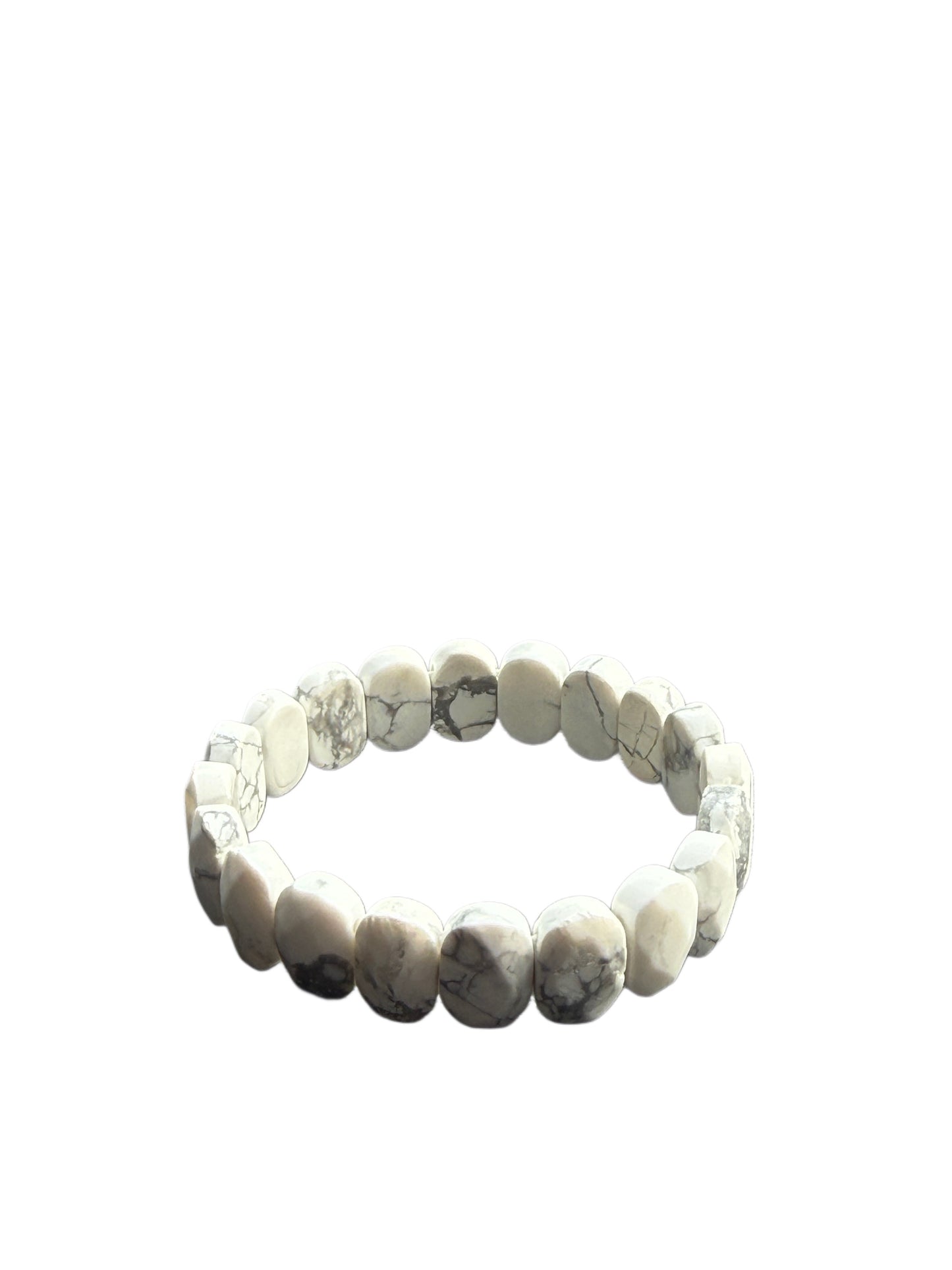 Howlite Calm Mind Slab Cut Bracelet