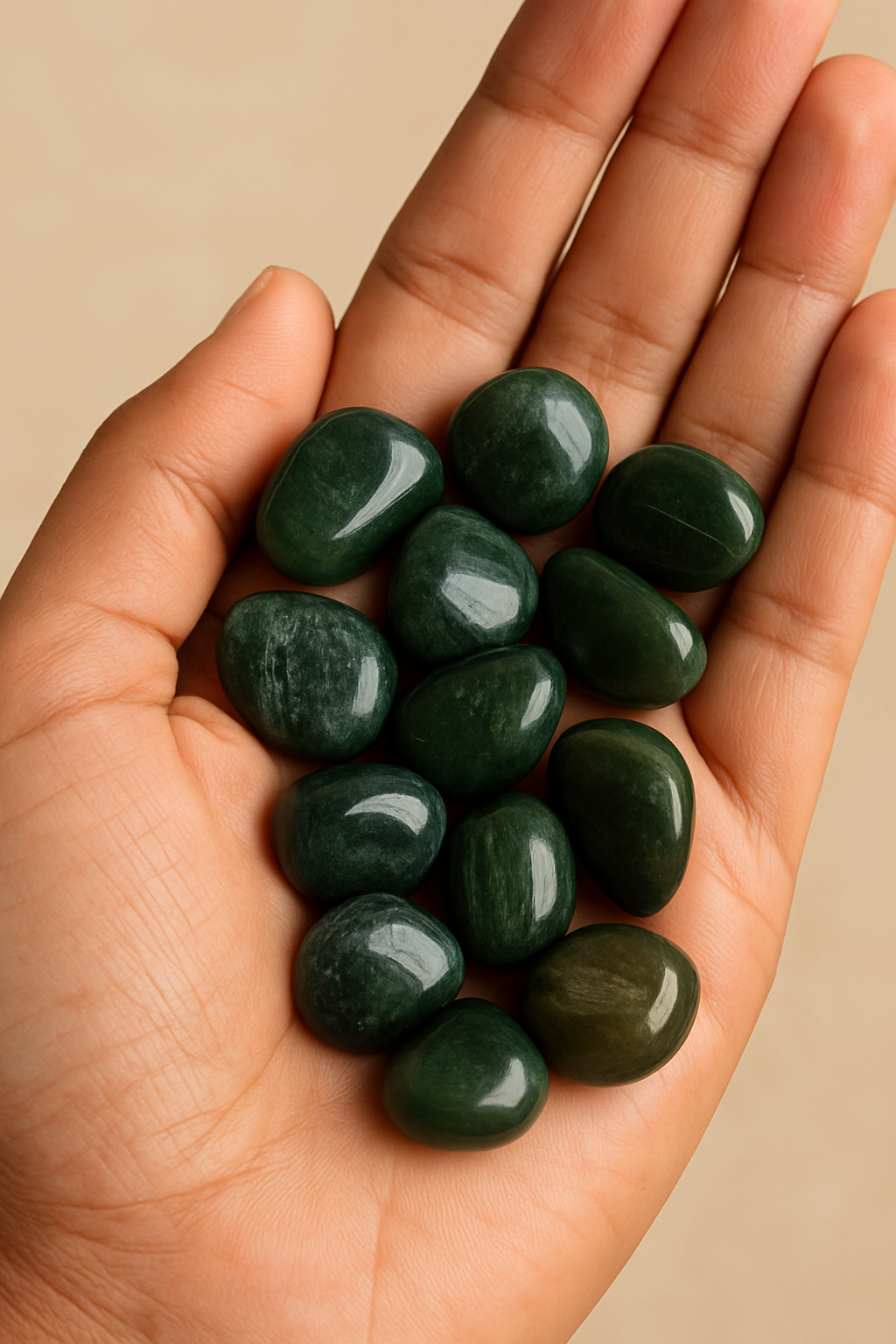 Green Jade Abundance & Peace Tumbled Stones