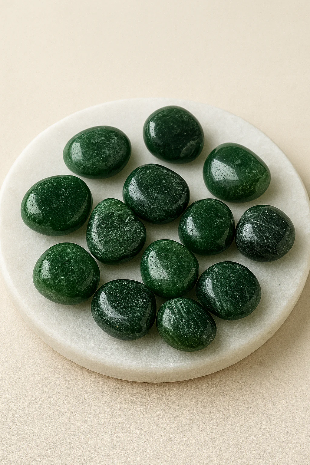 Green Jade Abundance & Peace Tumbled Stones