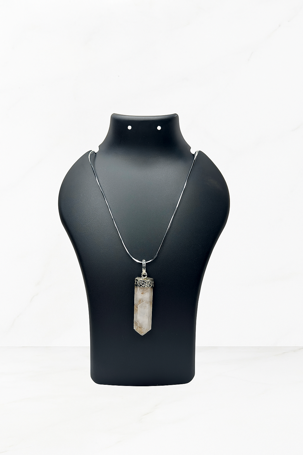 Moonstone Intuition Pencil Pendant with Anti-Tarnish Chain