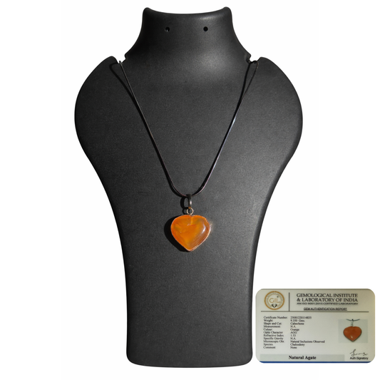 Carnelian Heart Pendant – Crystal of Passion, Confidence & Vital Energy